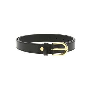 6499- Women Genuine Italian Leather Belt Luna, Made In France- Black